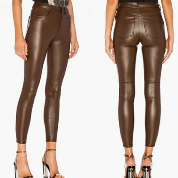 Free People Pants - Free People Vegan Leather High Rise Leggings